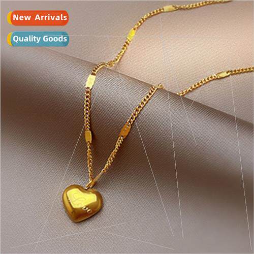 New love love necklace simple necklace peach heart collarbon