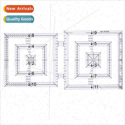 Double Square Acrylic Quilting Ruler Quilting Tools DIY Quil