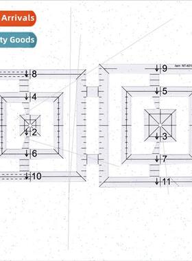 Double Square Acrylic Quilting Ruler Quilting Tools DIY Quil