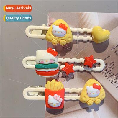 Cartoon kt cat cute duckbill clip Korea side bangs clip Kore