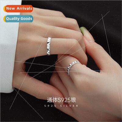 S925 silver full starlight couple ring men women a pair nich