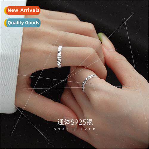 S925 silver full starlight couple ring men women a pair nich