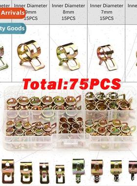 75PCS Boxed Colorful Zinc Plated Elastic Hoops 6-10mm Japan