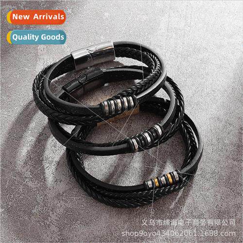 Alloy leather bracelet pu leather braided bracelet leather b