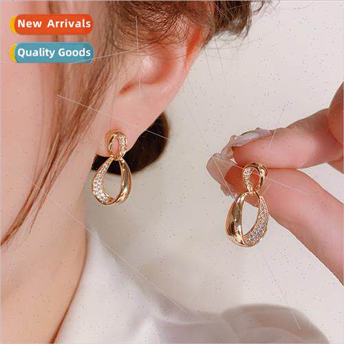 Fashion zirconia drop earrings s925 silver pin 2023 new tide