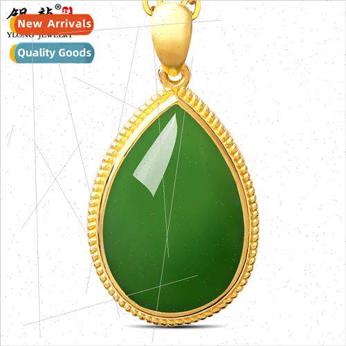 Gold gold jade female bag jade pendant field jasper water dr