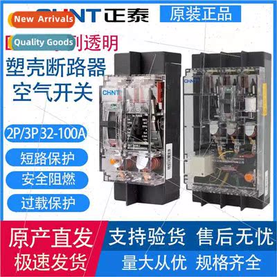 Transparent molded case circu breaker DZ15-100/3901/2P3P100A