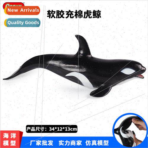 Soft plastic large killer whale marine static plastic whale