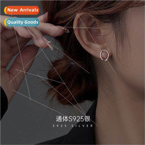 S925 silver new circle earrings fashion wild niche geometric