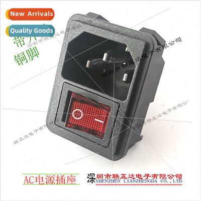 AC Power Socket wh Swch Panel Mount AC Holder Cassette Pinwh