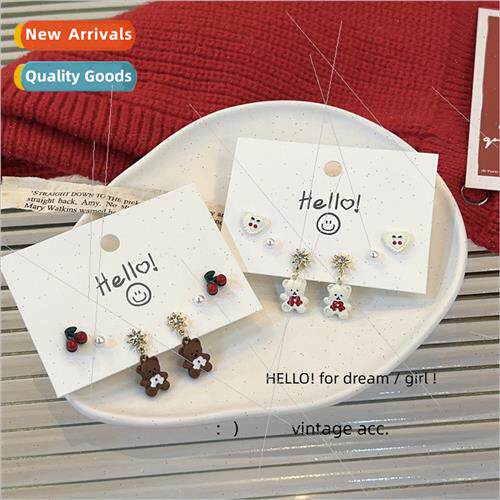 Christmas bear Koreafall winter gentle cute cherry four sets