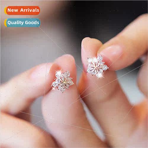Korea new fashion 925 silver needle small cute earrings Chri