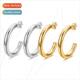 Europe simple Stainless circle earrings shaped tanium 304