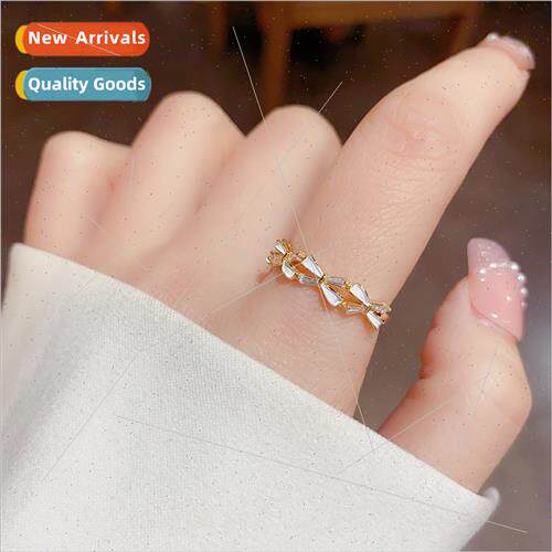 Fashion Sweet che Bow Ring Hundred Hands