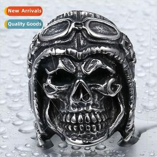 Europe Skull Ring Men Rings Pilot Ring Jewelry