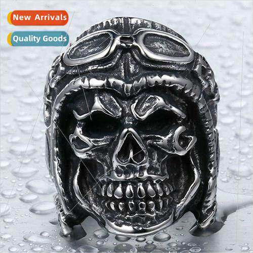 Europe Skull Ring Men Rings Pilot Ring Jewelry