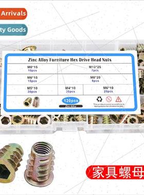 120pcs boxed M4-M10 furnure color zinc plating inside outsid