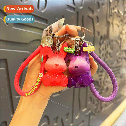 Cartoon tide cool earrings rabb bag charm key chain small do
