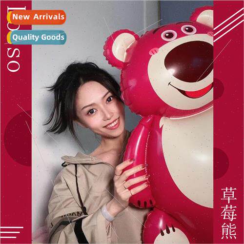 Lotso Strawberry Bear Cartoon Aluminum Foil Balloon Automati