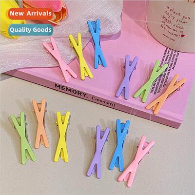 Korea hair clips simple cross duckbill clip broken hair bang