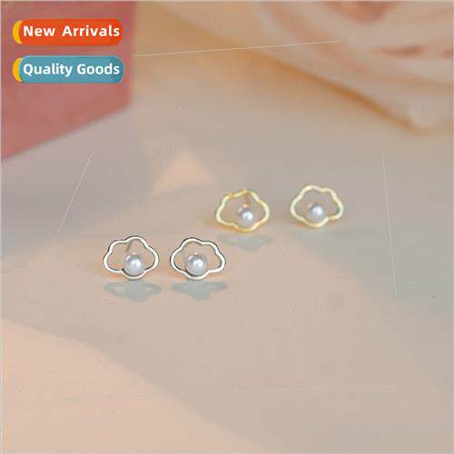 s925 simple exquise small cloud pearl earrings female sweet