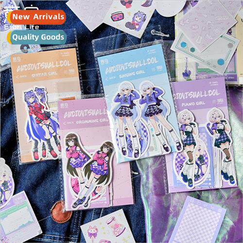 electric orchestra girl sticker pack cute cartoon characters