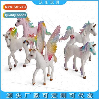 Pegasus Model Ornament Solid Rainbow Winged Unicorn Static P