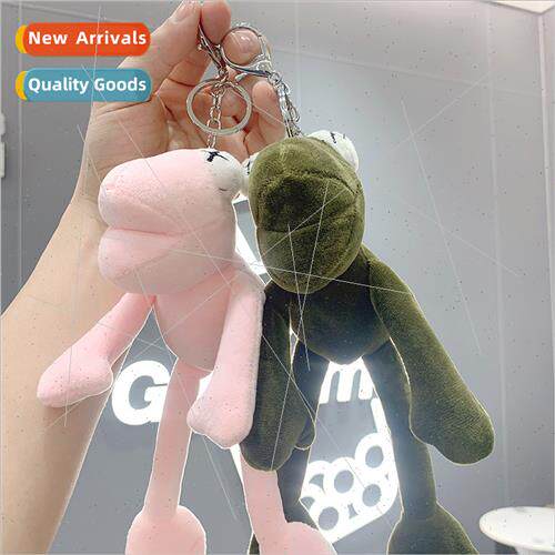 Plush long-legged frog cute couple doll backpack pendant sma