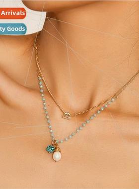 Europe nd jewelry versatile beach natural multi-layer stacki