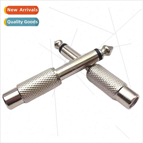 Metal 6.5 to AV Female Mixer Audio Adapter 6.35 to Lotus Fem