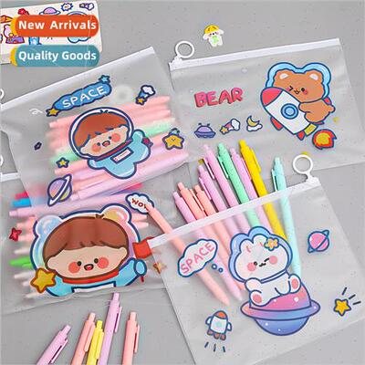 File Bags Cartoon Astronaut Zipper Exam Paper Bags Students