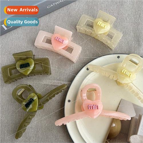Jelly Color Transparent Scratch Clip Female Summer Large Gen