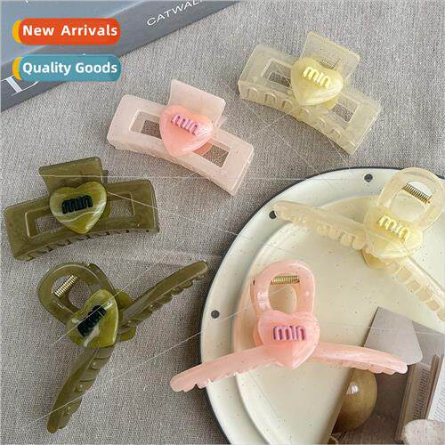 Jelly Color Transparent Scratch Clip Female Summer Large Gen