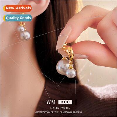 Electroplating a two wear pearl earrings Korea earrings simp