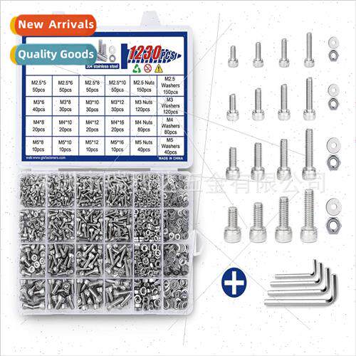 1230pcs304 socket set screws set cup head socket screws boxe