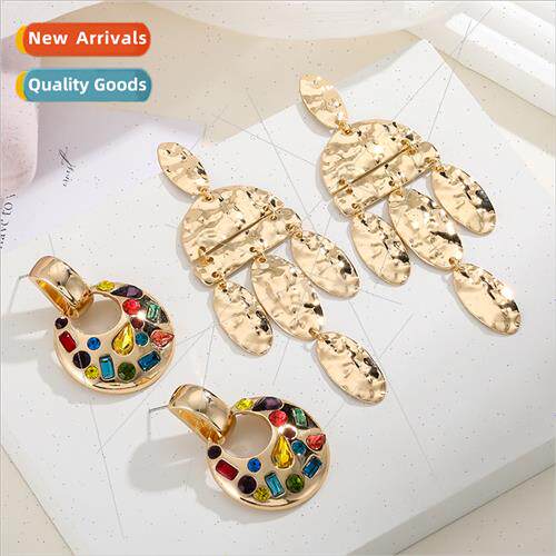 Autumn winter new hip-hop irregular earrings female Europe a