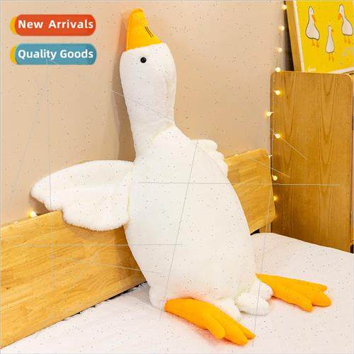 Rabb hair big whe goose doll large sleeping pillow plush toy