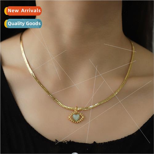 2024 spring summer new semi-precious stone power chain neckl