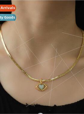 2024 spring summer new semi-precious stone power chain neckl