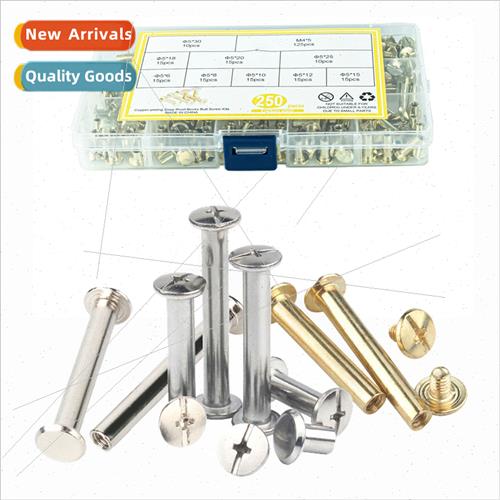 250PCS Copper Plated Rivets Set M5 Recipe Rivets Ledger Rive