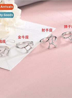 Finger ring s925 silver ring female pinky index finger open