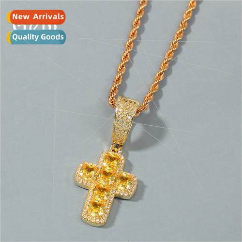 Hip Hop Fashion Copper Set Colorful Zirconia Cross Solid Pen