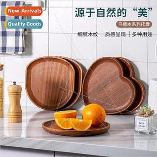japan ebony mahogany solid wood food tray Hotel wooden cutle