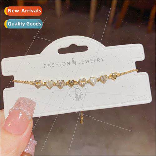 mple cute sweet love cat eye stone bracelet versatile hjewel