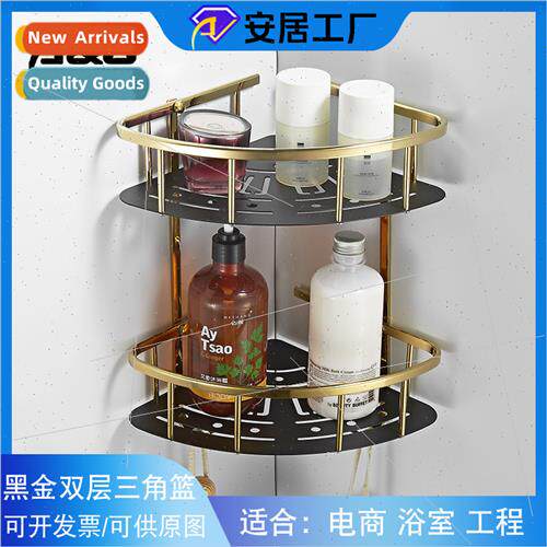 Europe new bathroom pendant black gold copper triangle blue