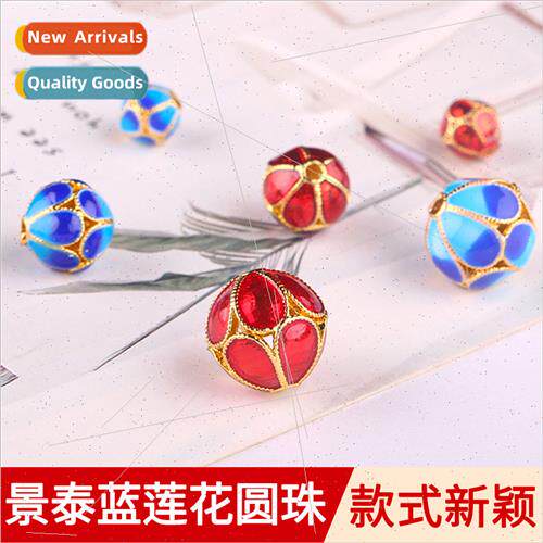 lotus round beads handmade diy materials women jewelry space