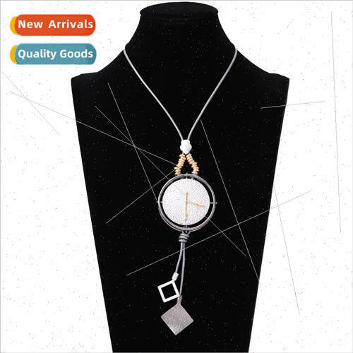 Europe Sweater Chain Clock Fashion Ladies Metal Long Necklac