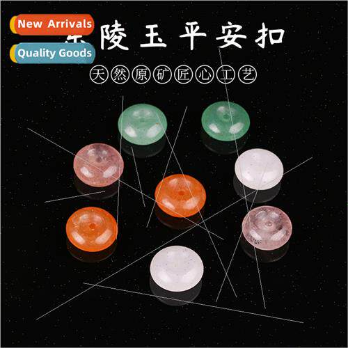 Jade White Jade Peace Buckle DIY Handmade Golden Jade Pendan