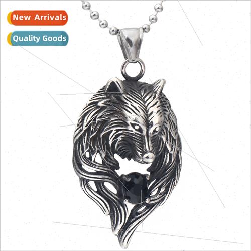 Europe Ins punk influx men hip-hop domineering wolf head dri