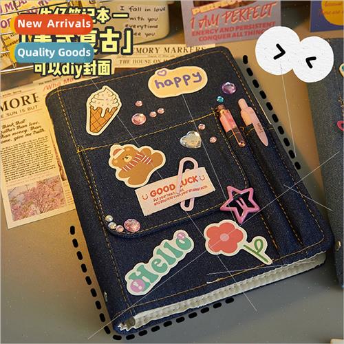 Cowboy handbook loose-leaf book a5 retro y2k cloth fabric no